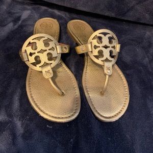 Tory Burch Gold Miller Sandals